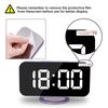Digital Alarm Clocks,7" LED Mirror Electronic Clock,with 2 USB Charging Ports...