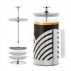 Ovente French Press 34 Ounce Coffee & Tea Maker Borosilicate Glass Silver FSD34P