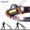 2 Pcs Headlamp Headlight Head Band Torch Waterproof Flashlight USB Rechargeable