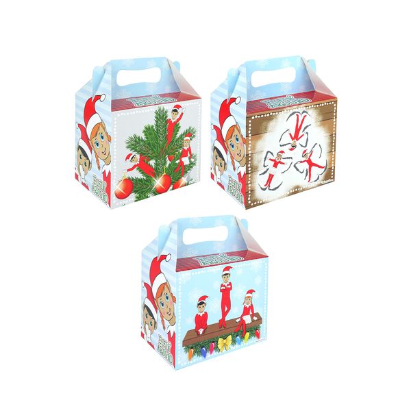 6 x Assorted Elfin Around Christmas Treat Box 14cm
