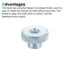 sourcing map Knurled Thumb Nuts, 15Pcs M3x0.5mm Iron Round Knobs Fasteners for 3D Printer Part, Silver Tone