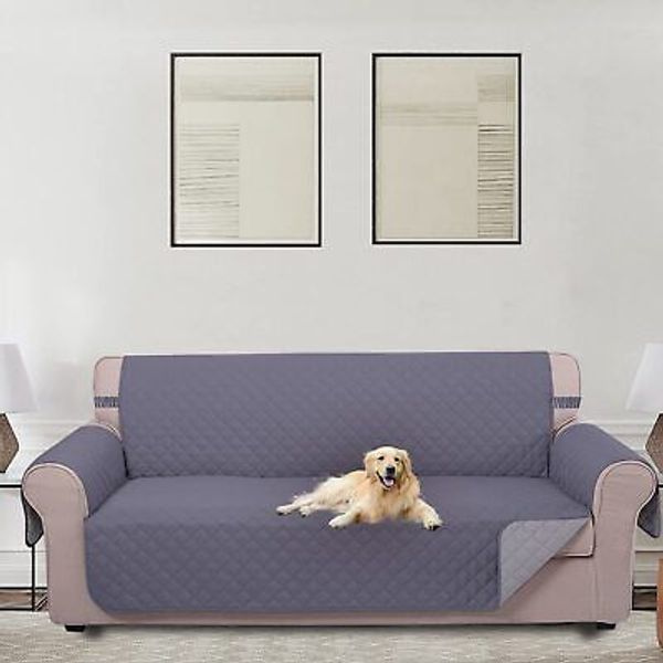 Reversible Sofa Cover Washable Couch Cover for Dogs with Elastic Straps Water...