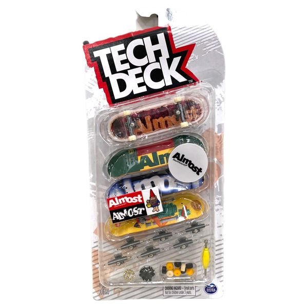 TECH DECK Sk8shop Bonus Pack Mini Finger Skateboard Multi Pack 2022 Series (Almost (4 Pack))