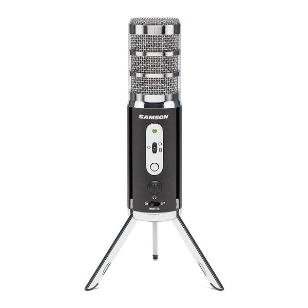 SAMSON Satellite - USB/iOS Broadcast Microphone for Capturing High-Definition Audio on Your Computer, iPhone or iPad - Black, SASAT