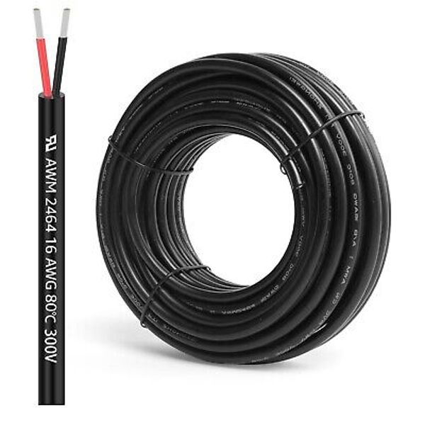 16 Gauge 2 Conductor Electrical Wire, 30FT