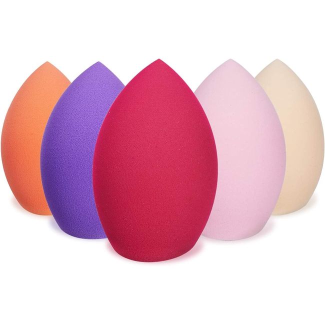 Nestling Make-up Schwamm Set, 5 Teiliges Makeup Schwämmchen Beauty Blender, Concealer Sponge Foundation Schwamm, Beauty Sponge Set für Mixer Liquid Foundation Creams Puder.