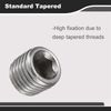 uxcell 1/16" PT Internal Hex Thread Socket Pipe Plug Stainless Steel PTFE Tape Female Thread Pipe Cap Silver 12pcs