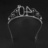 Veewon 40th Birthday Tiara Crown Crystal Princess Crowns Happy Birthday Hair Accessories