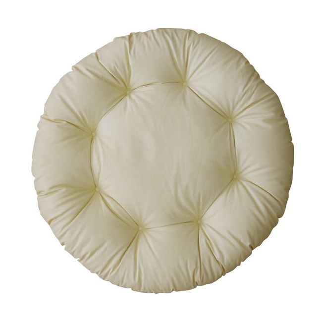 fabrizm 1038_iv-iv Round Cushion (L) Color Leather Ivory Made in Japan