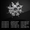 18-In-1 Stainless Steel Multi-tool Snowflake EDC Wrench Screw & Hex Driver