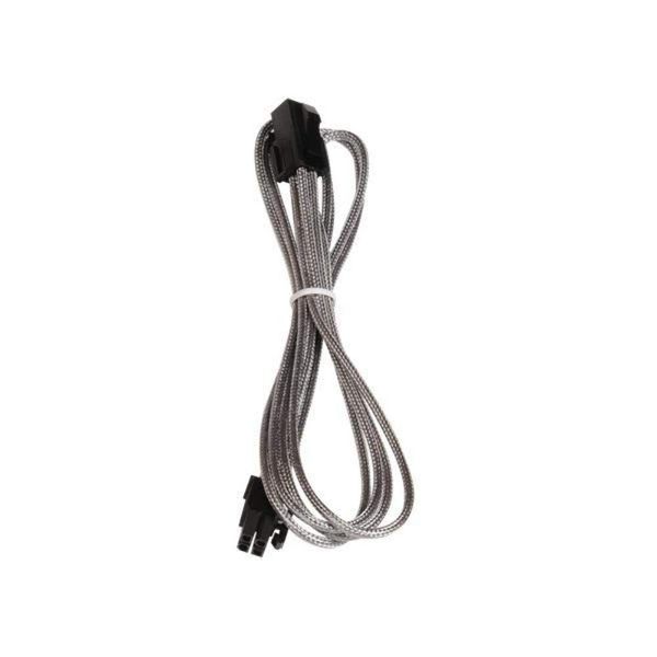 BITFENIX 45cm 4-Pin ATX12V Extension Cable - Sleeved Silver/Black