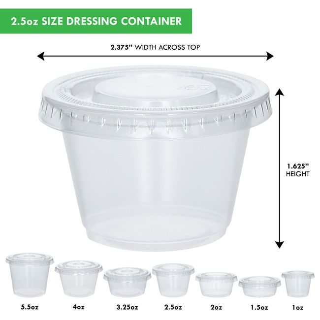 Sets] 1 oz Small Plastic Containers with Lids, Jello Shot Cups