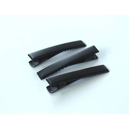 ALL in ONE 50pcs Hair Clip for DIY (60MM Black Flat Alligator Clips)