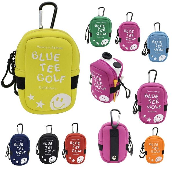 Blue Tea Golf Stretch Multi-functional Pouch AC009 [Can Store Ball Distance Measuring Devices♪] (Yellow)