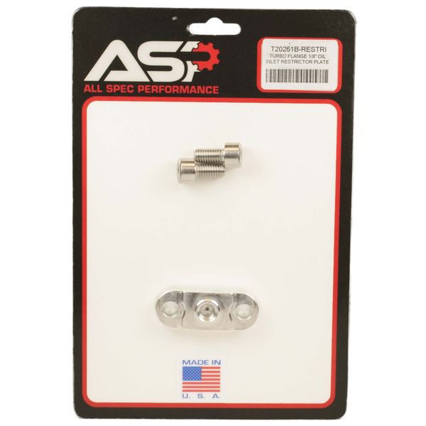 Turbo Flange 1/8" Oil Inlet Restrictor Plate