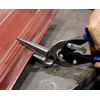 MIDWEST Power Cutters Long Cut Snip - Straight Cut Offset Tin Cutting Shears with Forged Blade & KUSH'N-POWER Comfort Grips - MWT-6516