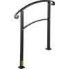 VEVOR Iron Handrail Stair Railing 1 or 3 Steps Adjustable Matte Black Handrail