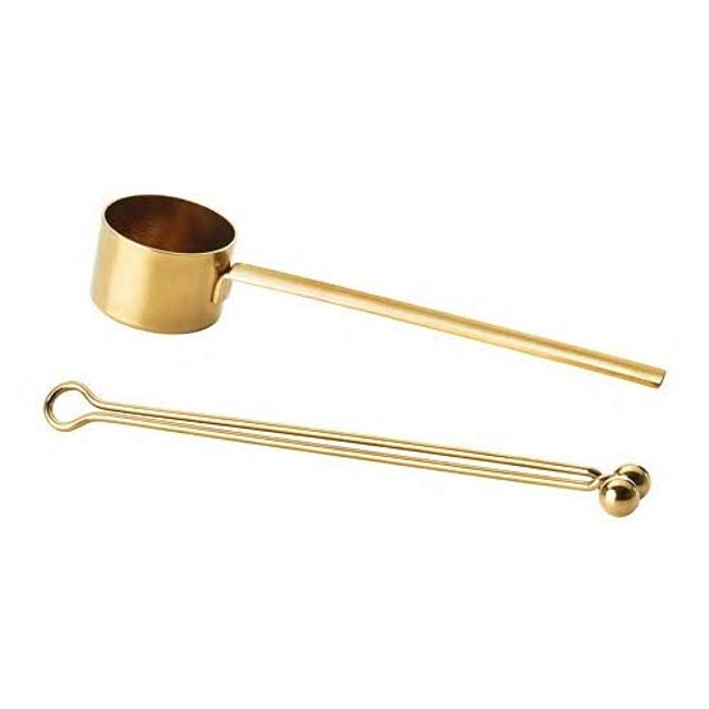 Ikea TEMPERERAD/TEMPERERAD: Coffee Measure & Clip, Brass (303.602.46)