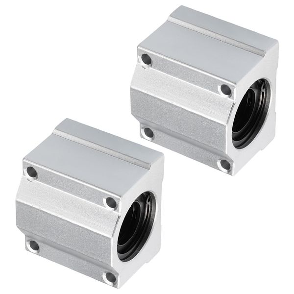 Kozelo 2pcs SCS20UU Linear Slide Block 20mm Bore Steel Linear Bearing for CNC Machines Packaging Equipment 3D Printer