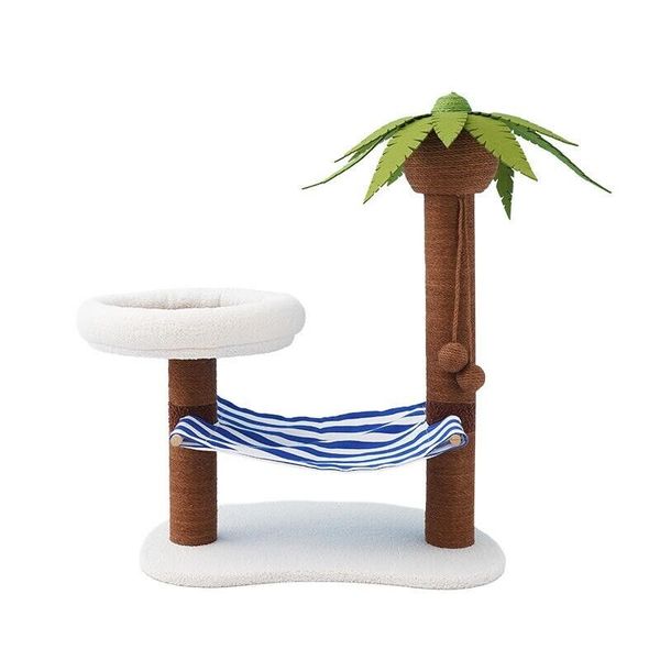 Pet Daily Kit Cat Scratch Post with Hammock,29.5 Inches Tall Cat Scratcher Bed