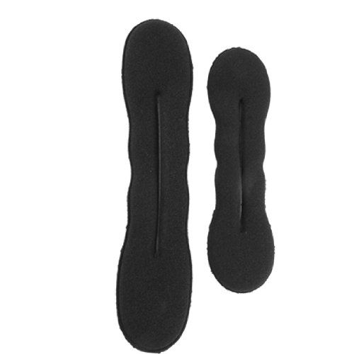 uxcell Bun Hair Maker, Bun Goods, Bun Sponge, Hair Arrangement Cushion, Black, Different Size, Set of 2, Metal