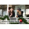 Funky Junque Oversized Beanie Bundle - Black & Burgundy (2 Pack)