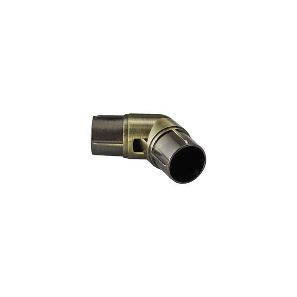 19mm & 28mm Single Corner Bay Window Curtain Pole Elbow Joint Connector Bracket Rod (Antique Brass, 28mm Diameter Poles)