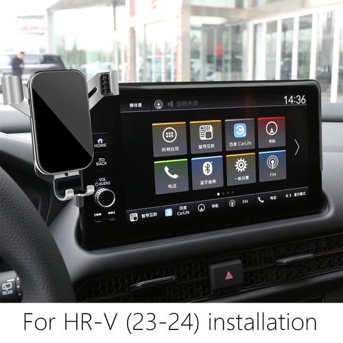LUNQIN Car Phone Holder for Honda HRV HR-V 2023 2024 2025 LX Sport EX-L Auto Interior Accessories Best Cell Phones Mount Cellphone Mobile Cradle Charging Navigation Bracket Screen Stand Accessory