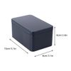 DOITOOL Black Storage Box Rectangular Tinplate Box Portable Tea Leaf Storage Container Silver Rectangular Empty Tin Box Containers- 13x8x6cm (Black) Box Storage