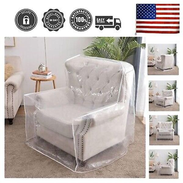 Plastic Armchair Chair Covers for Pets, Waterproof Heavy Duty Plastic Recline...