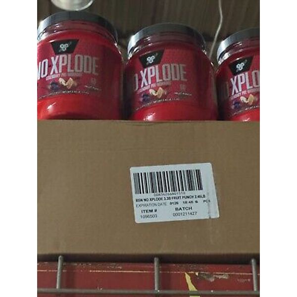 BSN NO Xplode Pre-Workout Pump Nitric Oxide Booster 60 Servings Fruit Punch New