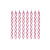 Unique Stripes Party Candles, 2.5", Pink