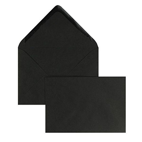Blank Envelopes 100 Envelopes 110 x 156 mm Black