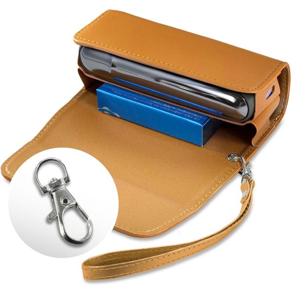 SOAREM Irma Compatible Case PU Leather Case with Strap & Hook (Brown)