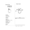 Alno A7940-PC Geometric Transitional Towel Rings, 6", Polished Chrome