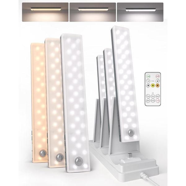62LED under Cabinet Lighting with Charging Station 6 Pack, 2000Mah Rechargeab...
