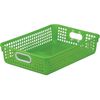 Really Good Stuff 6PK Plastic Desktop Paper Storage Basket for Classroom or Home–14”x10” Plastic Mesh Basket-Secure Papers Crease-Free–Neon Pop
