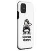 iPhone 11 English Mastiff mama messy bun flower Case