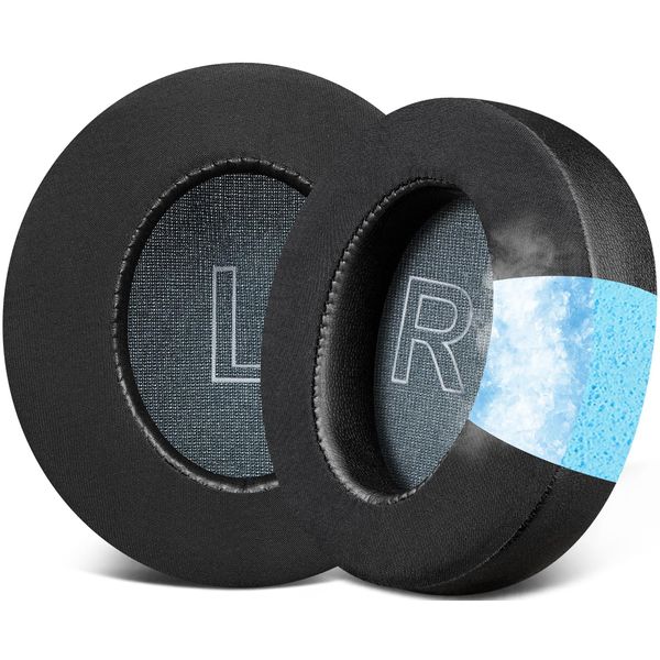 SOULWIT Cooling Gel Earpads Replacement for Anker Soundcore Life Q30/Q35 Headphones, Ear Pads Cushions with Ice Silk Fabric, High-Density Noise Isolation Foam - Black