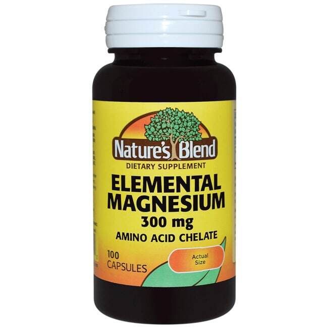 Nature's Blend Elemental Magnesium 300 mg 100 Caps