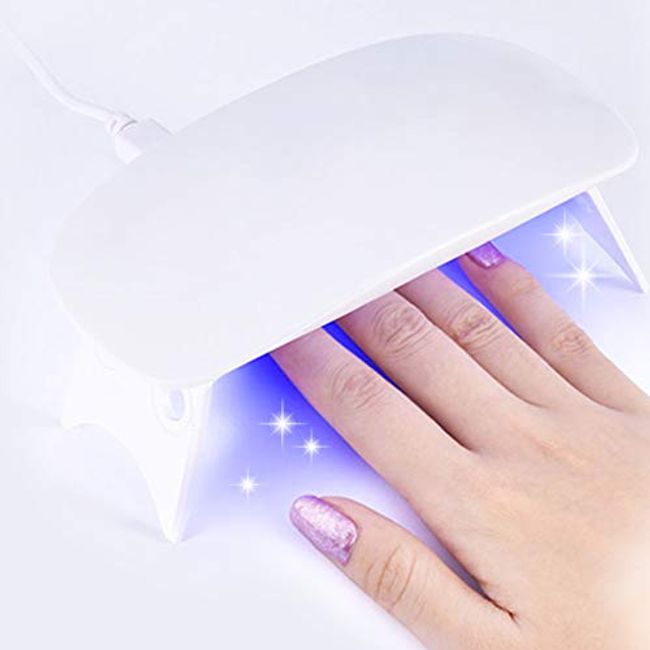 Petitor LED Nail Dryer Gel Nail LED Light 6W Folding Compact Switch with Timer USB Compatible for Gel Nails LED Nail Light UV Light NIL