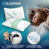 Queen Cooling Memory Foam Pillows Firm Shredded Comfy Bed Pillows 4 Pack Sleep