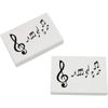 2 x 45mm 'Music' Erasers/Rubbers (ER00003859)