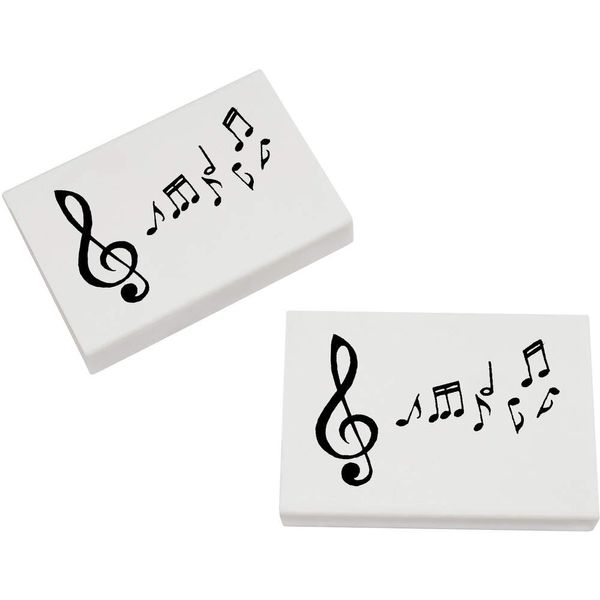 2 x 45mm 'Music' Erasers/Rubbers (ER00003859)