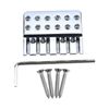 OVSAL Brass 6 String Locking Nut Guitar Bridge String Locks for Headless Electric Guitar Replacement Parts （Chrome)