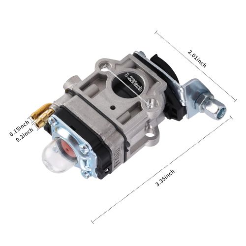 Carburetor Kit Fits for Harbor Freight 52CC 2HP Predator Earth Auger 63022, and Various Tools, with Gasket, Primer bulbs, Spark plug and Fuel Line Kit