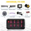 RGB 8 Gang Switch Panel On-Off LED Light Car Switch Panel Circuit Control 12-24V