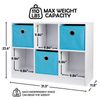 6-Cube Cubby Storage Organizer Counter Cabinet Top Bookcase Stackable Shelf