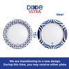 Dixie Ultra Compostable Paper Plates, 10 in, 50 Count, 3X Stronger, Multicolor,