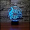 1 PCS 3D LED Night Light Musical Notes led Touch Table Desk Lamp KID Gift USB